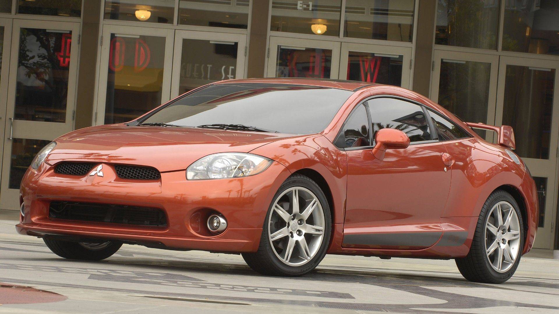 2008 Mitsubishi Eclipse SE front three-quarter view showing its coupe profile