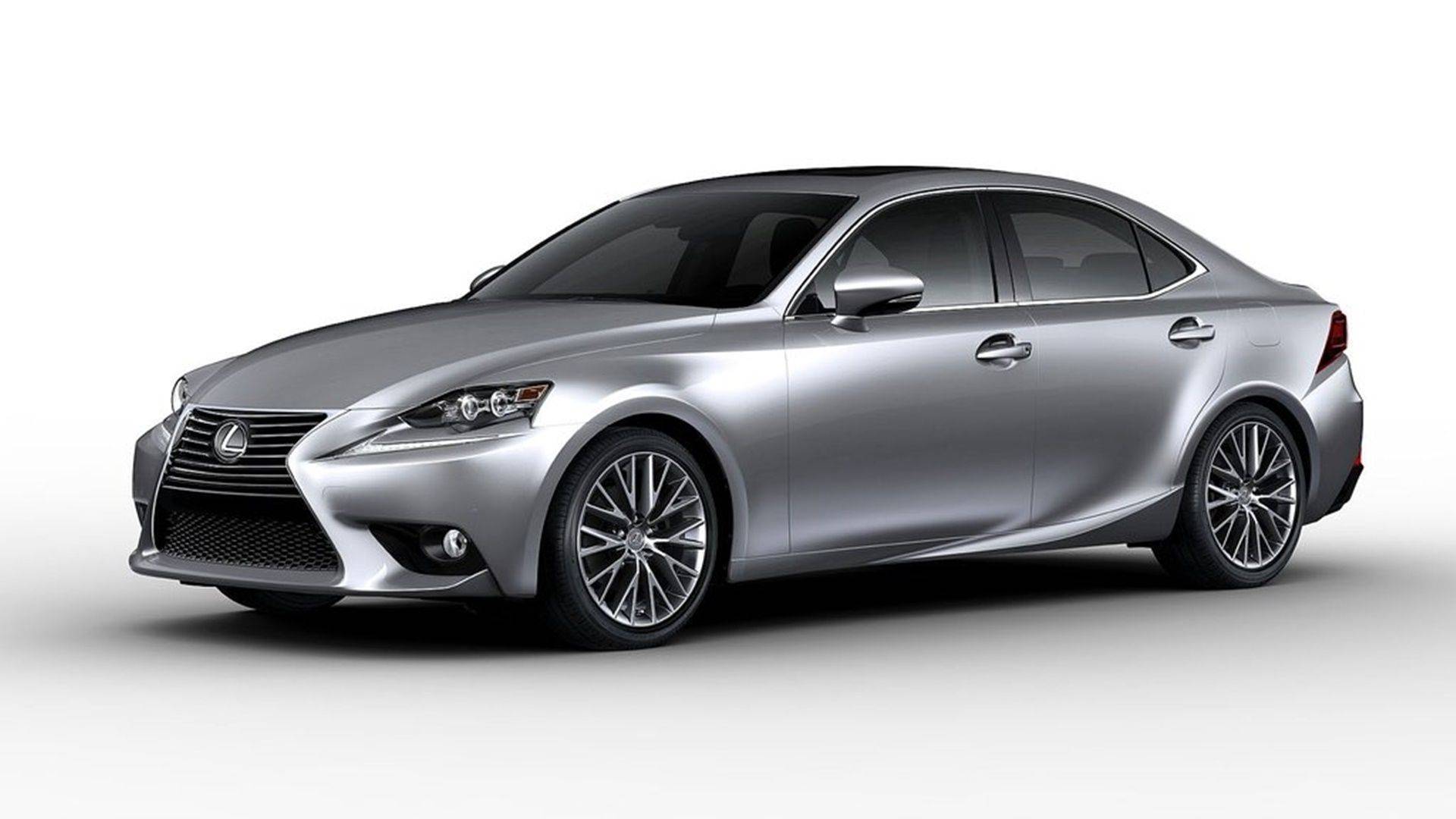 Silver 2014 Lexus IS 350 shown from the front three-quarter angle