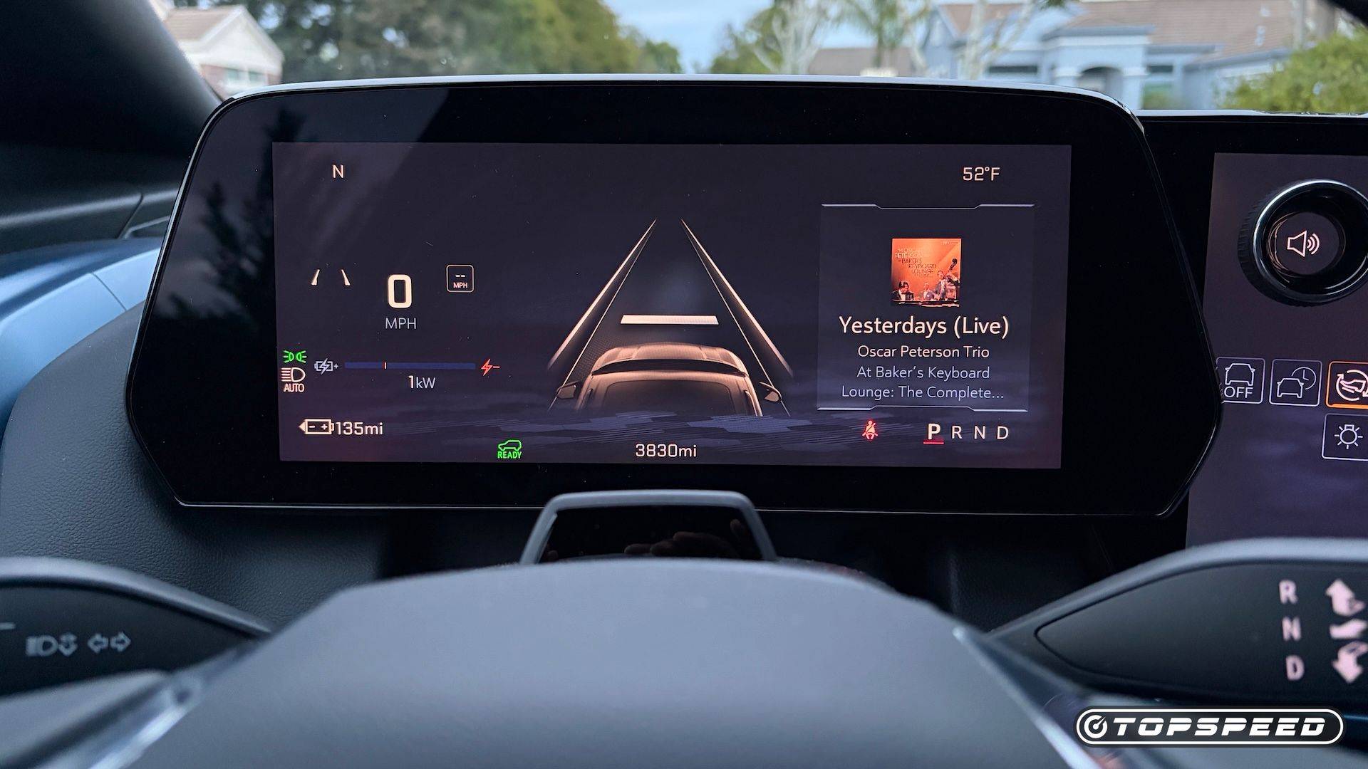 Chevrolet Equinox EV digital display and instrument monitor inside the cabin.