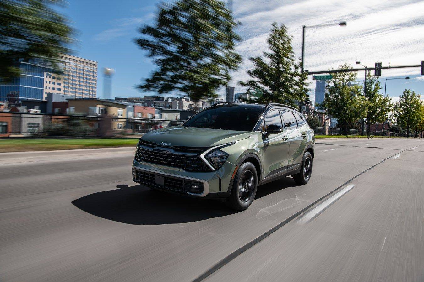 Green 2023 Kia Sportage X-Pro exterior view