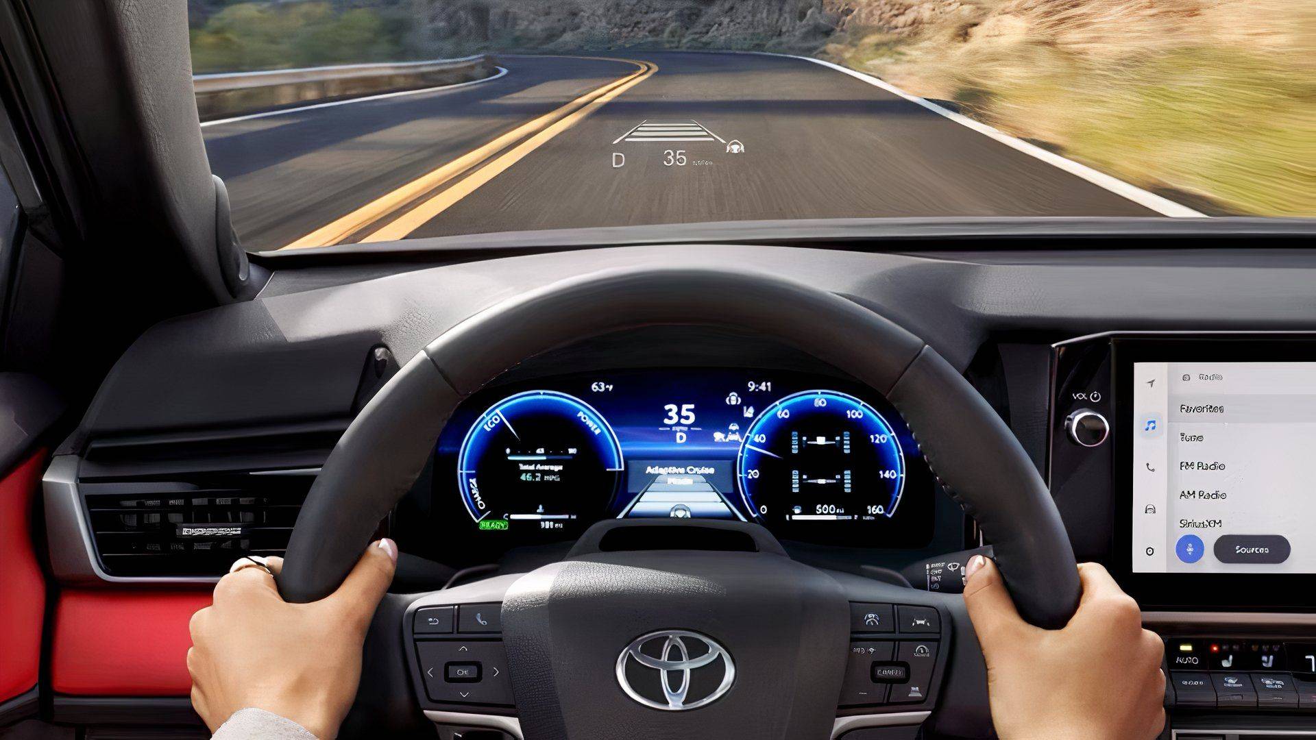 2026 Toyota Camry cockpit and driver display area