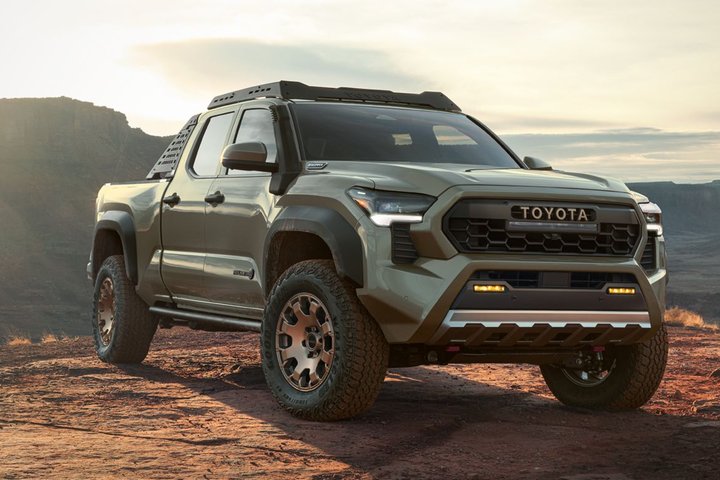 Toyota Tacoma Trailhunter parked on a desert overlook