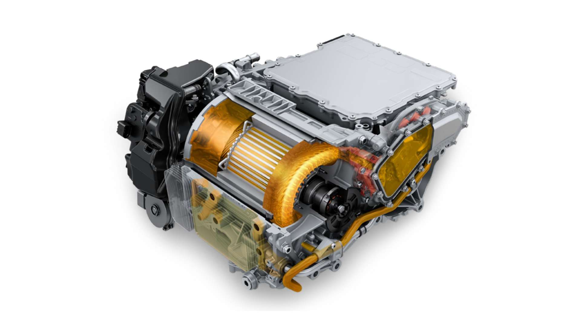 Electric motor and power electronics module illustration