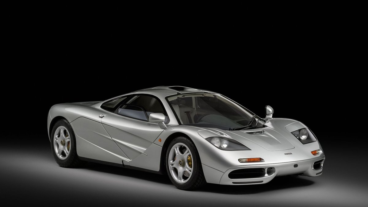 McLaren F1 supercar in a studio-style image