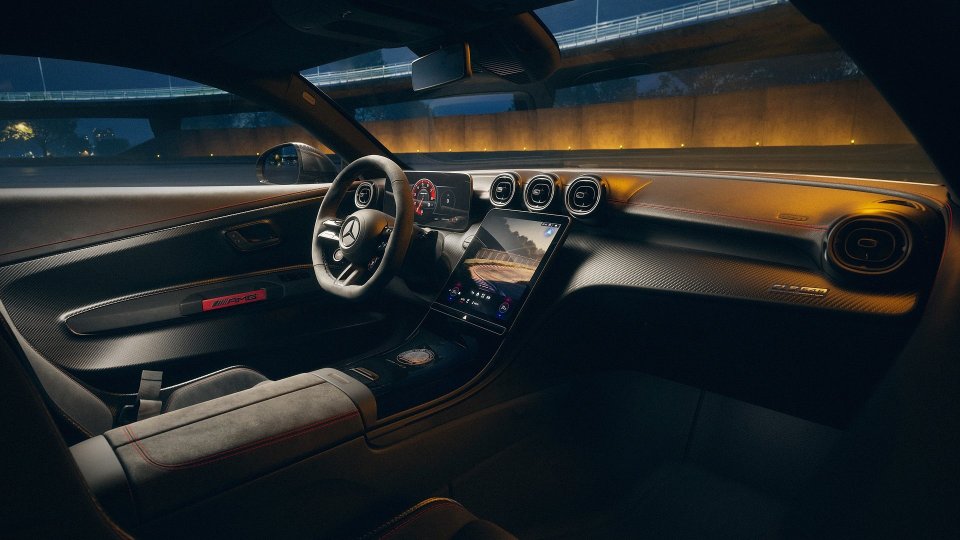 Mercedes-AMG CLE 646 Spezialanfertigung cockpit with carbon-fiber dashboard and center touchscreen