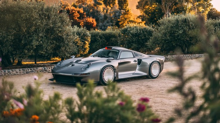 Silver Tuthill GT One on a gravel driveway
