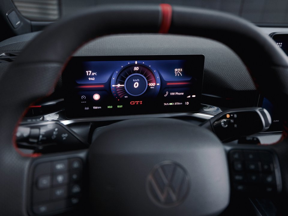 Volkswagen ID.3 GTI digital driver display with GTI graphics
